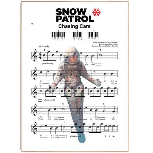 Snow Patrol - Chasing Cars Poster - 98typesMusic
