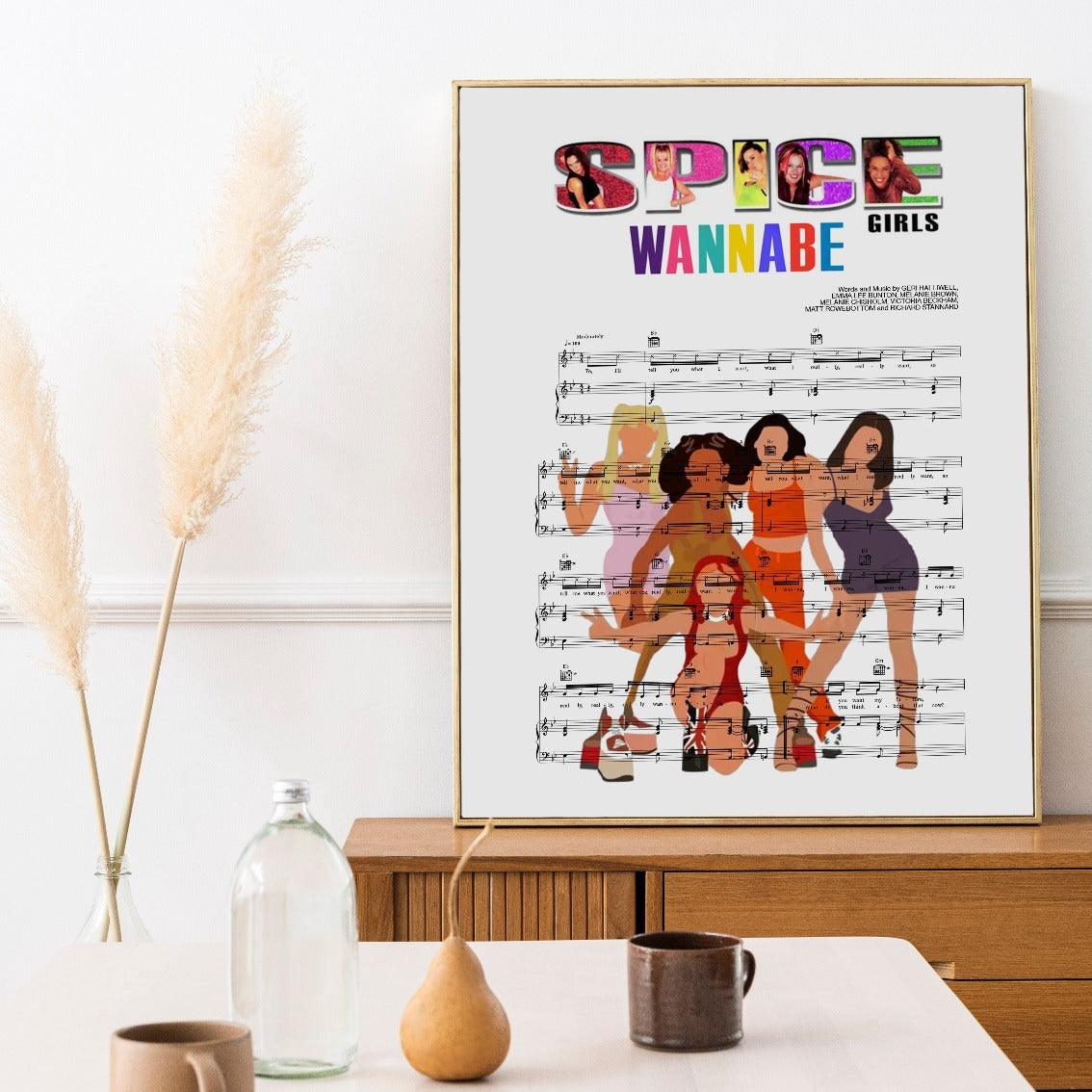 Spice Girls - Wannabe Music Print - 98typesMusic