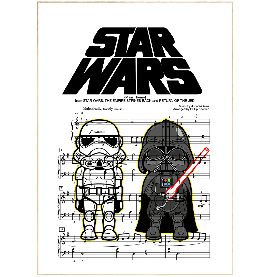Star Wars - Medley Print - 98typesMusic