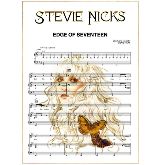 Stevie Nicks - Edge of Seventeen Poster - 98typesMusic