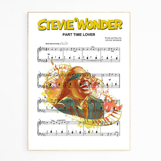 Stevie Wonder • Part Time Lover Print - 98typesMusic