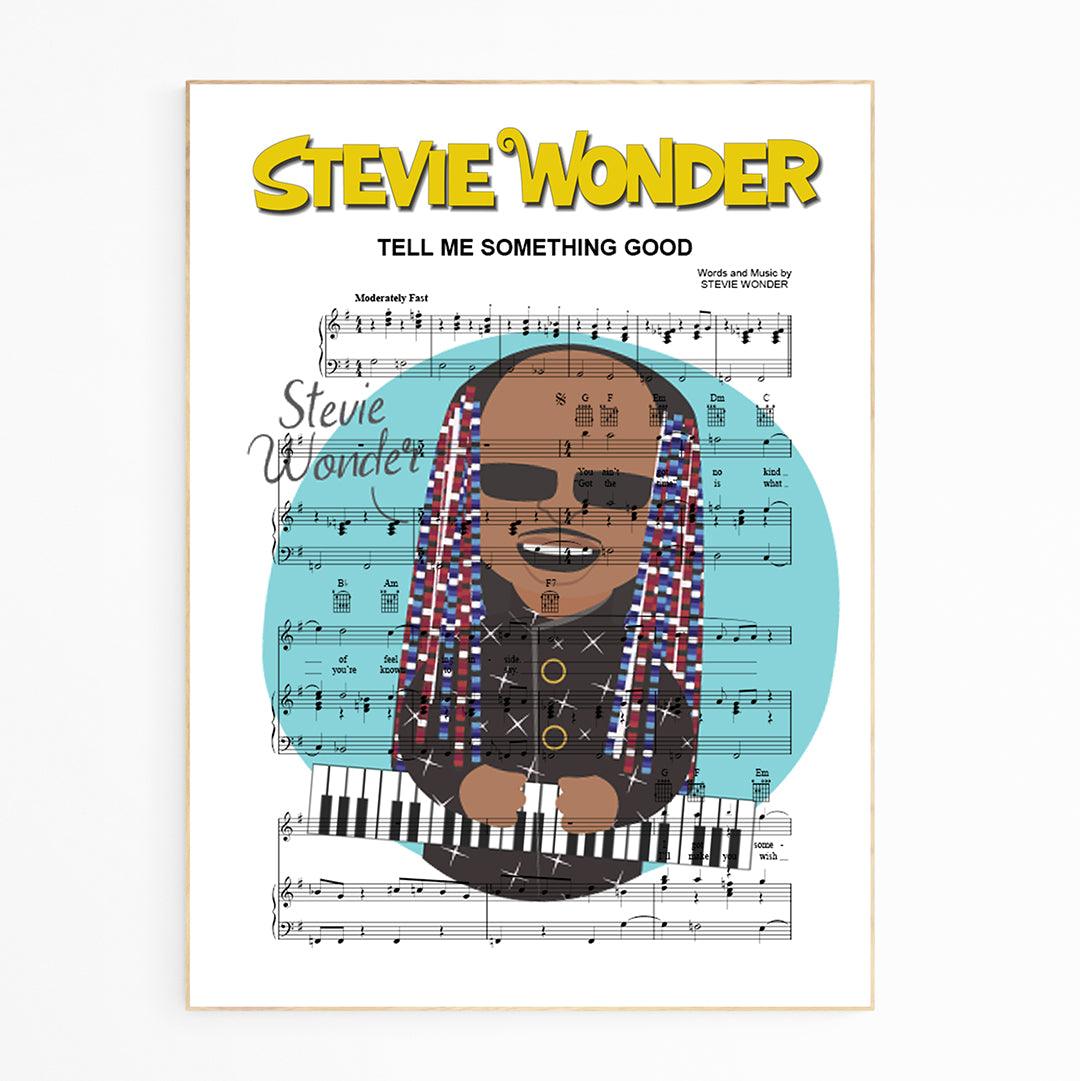 Stevie Wonder • Tell Me Something Good Print - 98typesMusic