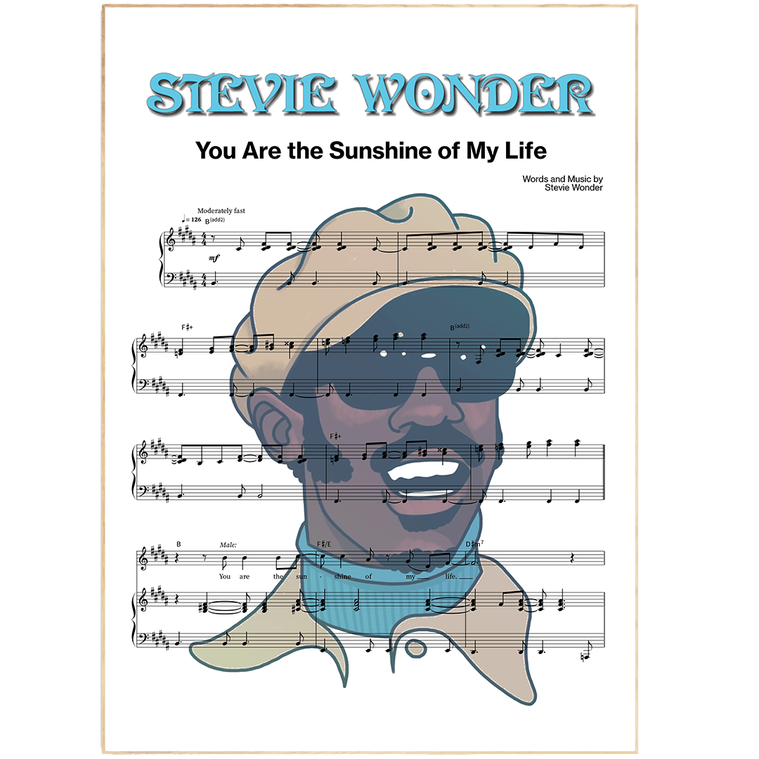 Stevie Wonder - You Are The Sunshine Of My Life Poster - 98typesMusic