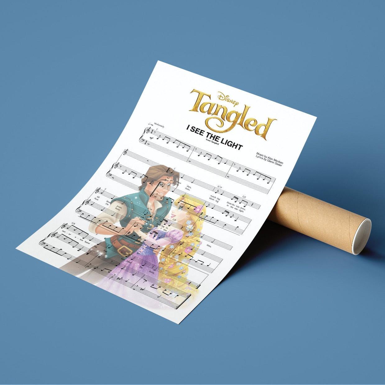 Tangled (Disney) - I See the Light Poster - 98typesMusic