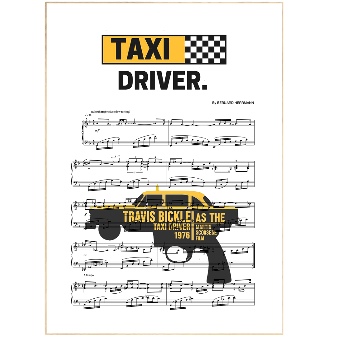 Taxi Driver Main Theme Poster - 98typesMusic
