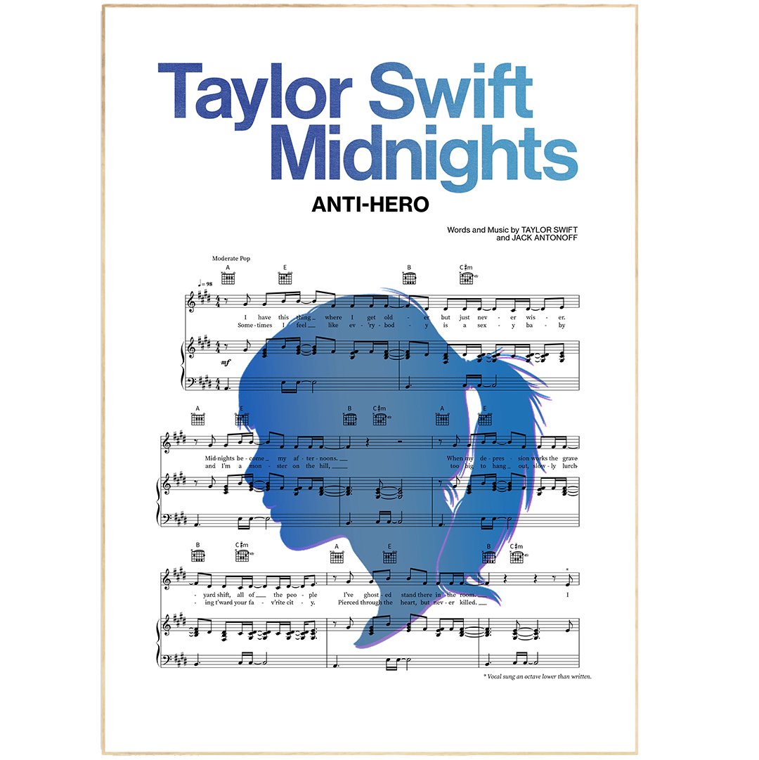 Taylor swift - Anti Hero Poster - 98typesMusic