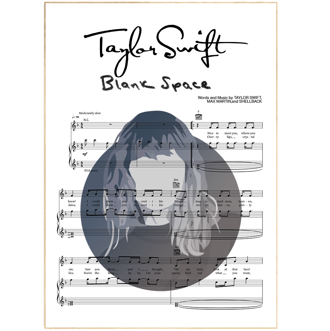Taylor Swift - Blank Space Poster - 98typesMusic