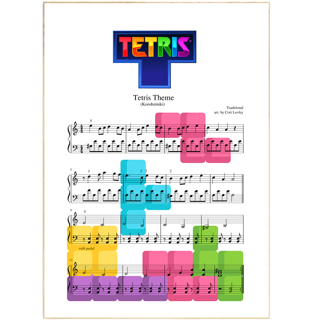 TETRIS - Main Theme Poster - 98typesMusic
