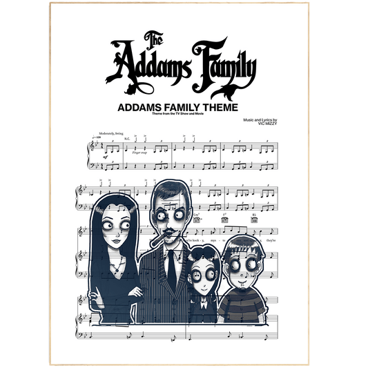 The Addams Family - Pulled Print - 98typesMusic