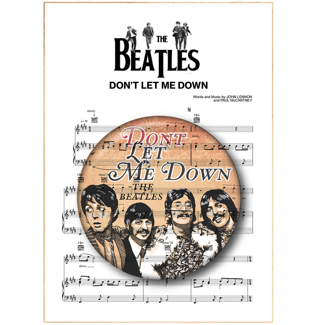 The Beatles - Don't Let Me Down Poster - 98typesMusic