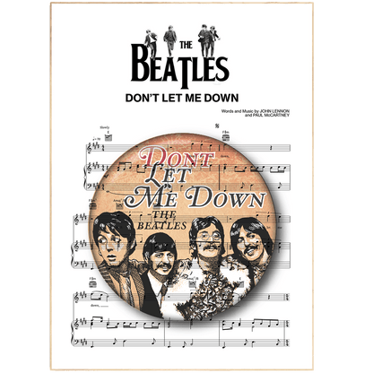 The Beatles - Don't Let Me Down Poster - 98typesMusic