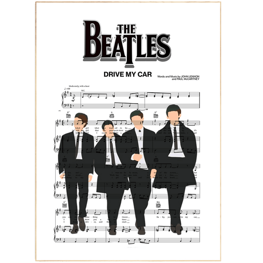 The Beatles - DRIVE MY CAR Poster - 98typesMusic