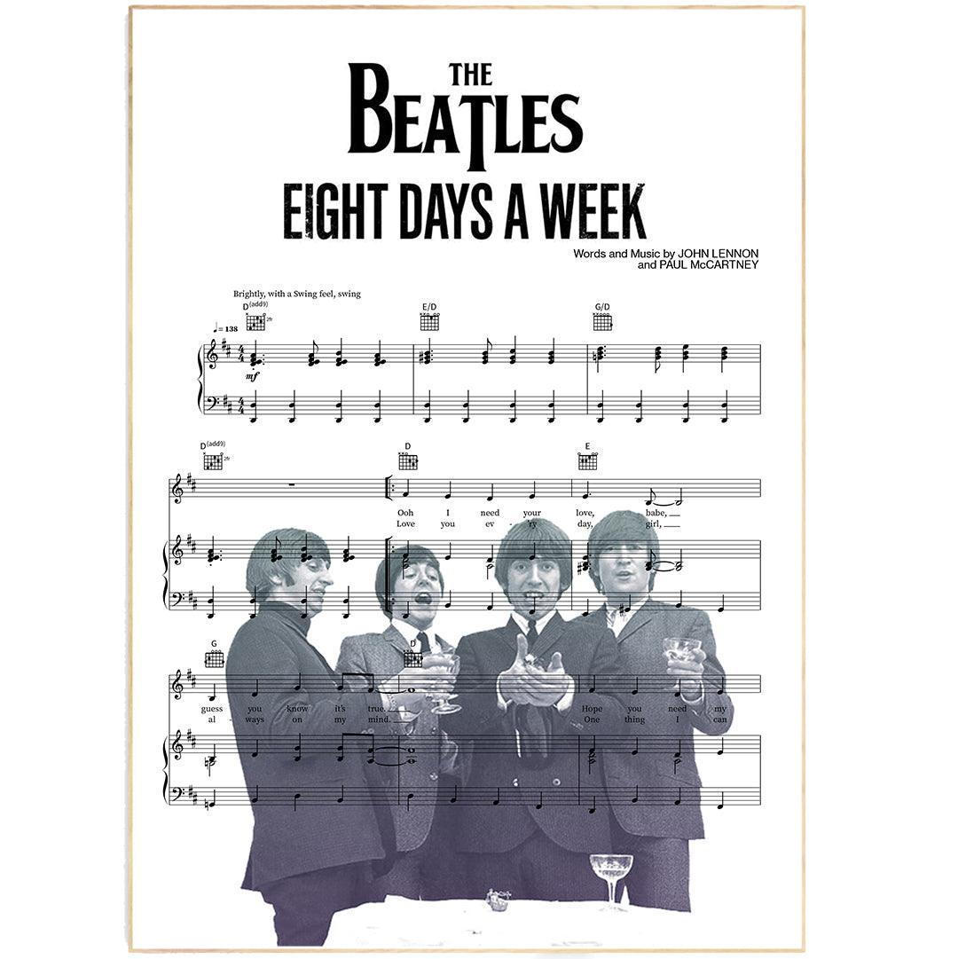 The Beatles - Eight Days A Week Poster - 98typesMusic