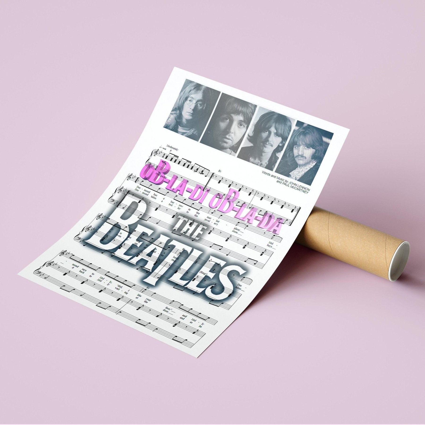 The Beatles - Obladi Oblada Song Music Print - 98typesMusic