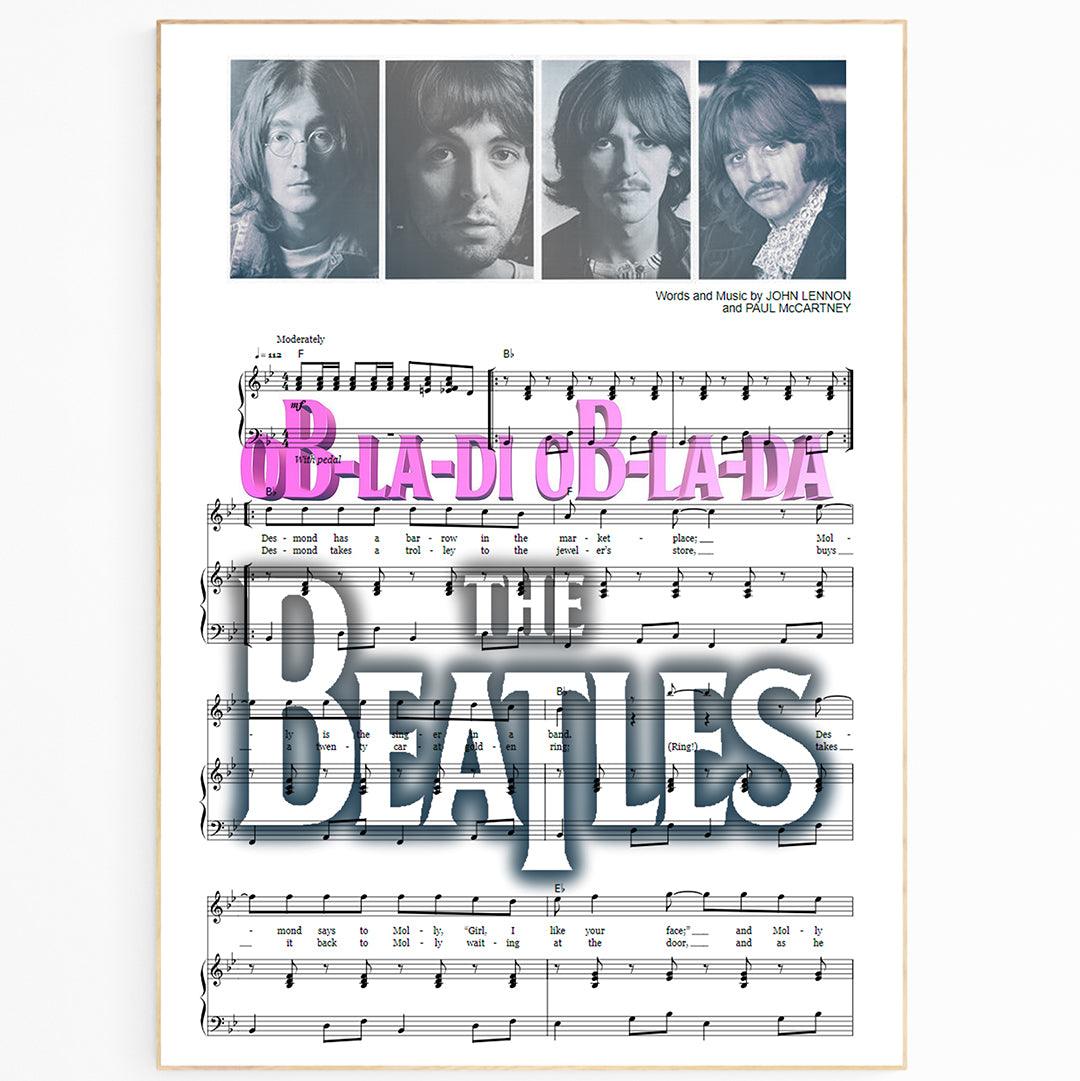 The Beatles - Obladi Oblada Song Music Print - 98typesMusic