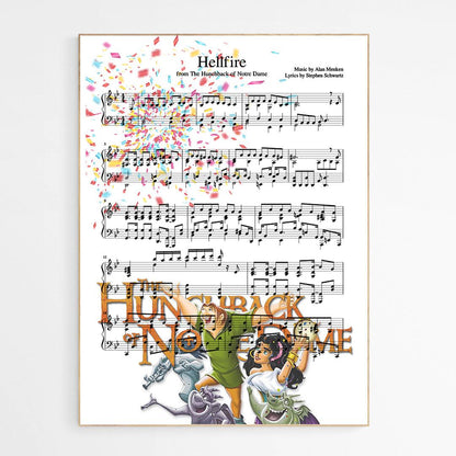 The hunchback Of Notre Dame Hellfire Poster - 98typesMusic