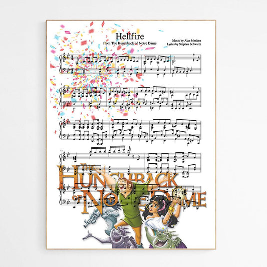 The hunchback Of Notre Dame Hellfire Poster - 98typesMusic