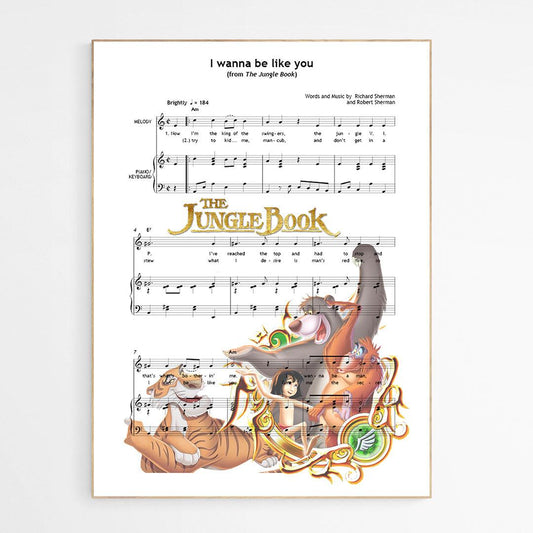 The Jungle Book - I Wanna Be Like You Poster - 98typesMusic