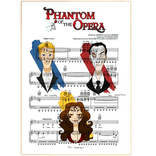 The Phantom of the Opera Song Lyric Print - 98typesMusic