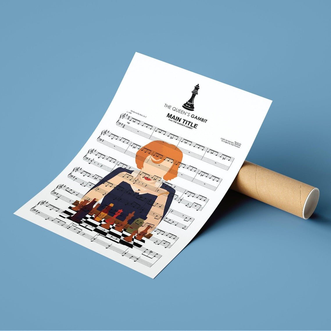 The Queen's Gambit - Main Title Poster - 98typesMusic