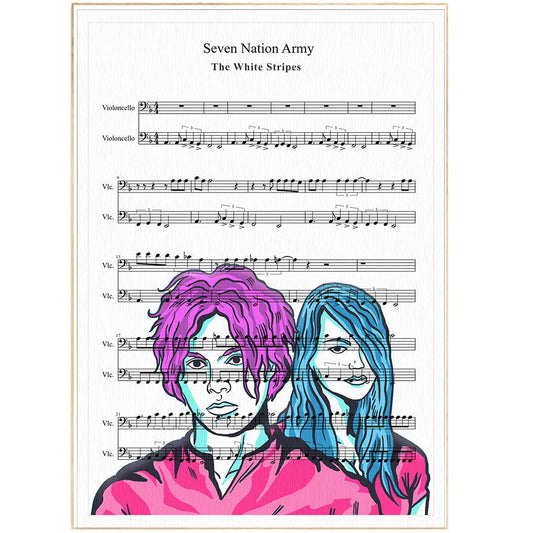 The White Stripes - Seven Nation Army Song Print - 98typesMusic