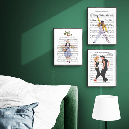 The Wizard of Oz • Somewhere Over the Rainbow Song Lyric Print - 98typesMusic