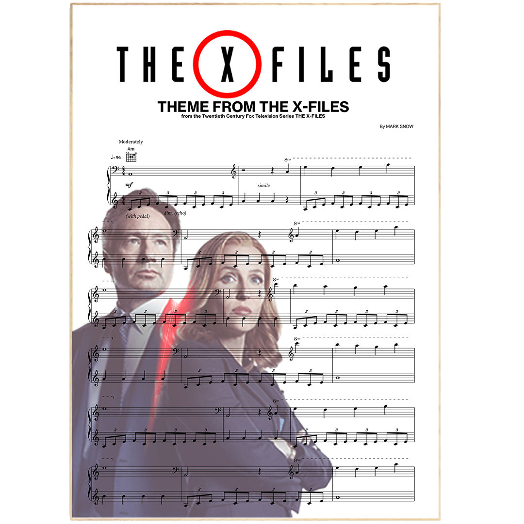 THE X - FILES - THEME Poster - 98typesMusic
