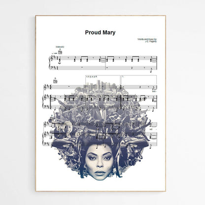 Tina Turner - Proud Mary Print - 98typesMusic