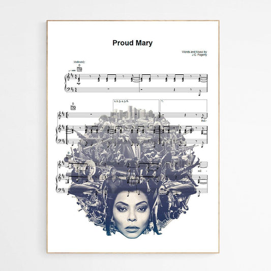 Tina Turner - Proud Mary Print - 98typesMusic