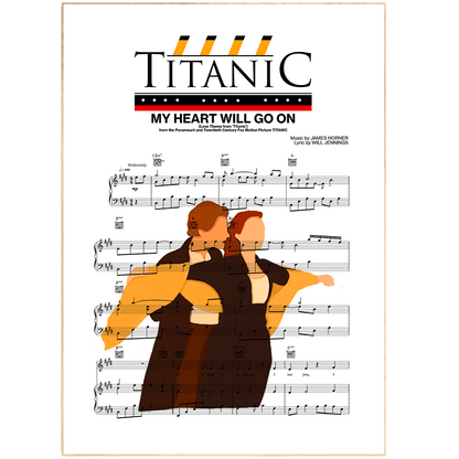 Titanic - My Heart Will Go On Theme Song Print - 98typesMusic