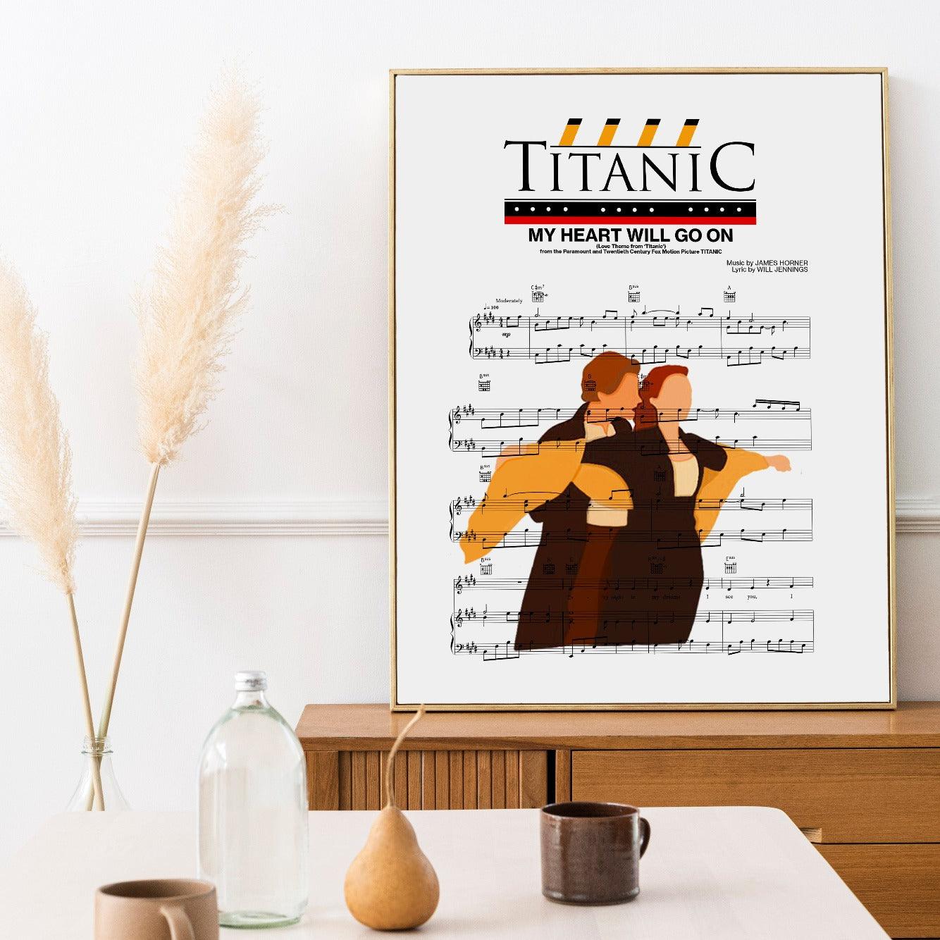 Titanic - My Heart Will Go On Theme Song Print - 98typesMusic