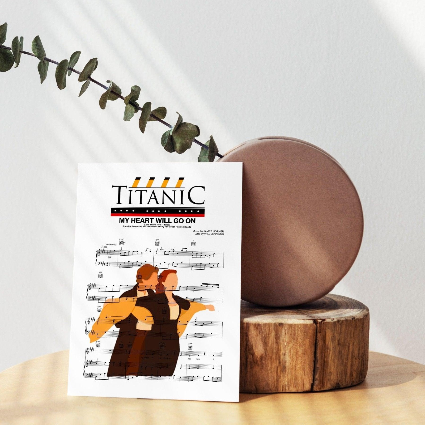 Titanic - My Heart Will Go On Theme Song Print - 98typesMusic