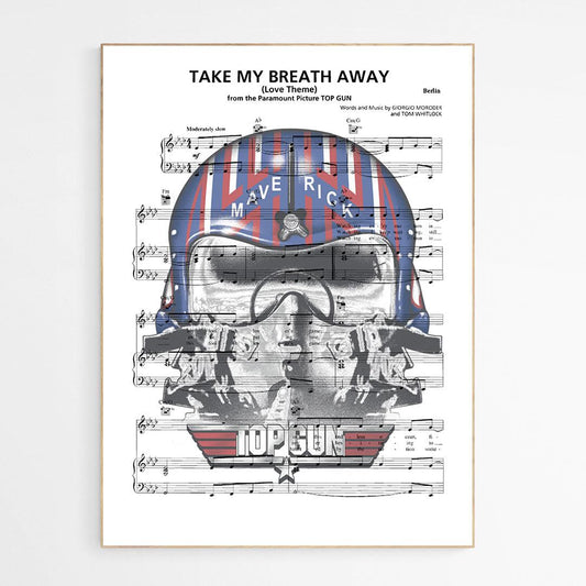 Top Gun • Take My Breath Away Print - 98typesMusic