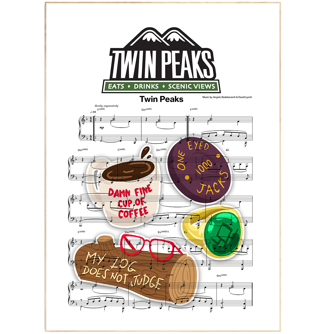 Twin Peaks Theme Poster - 98typesMusic