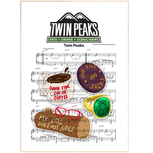 Twin Peaks Theme Poster - 98typesMusic