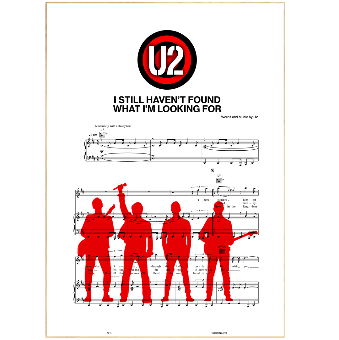 u2 - I STILL HAVEN’T FOUND WHAT I’M LOOKING FOR Poster - 98typesMusic