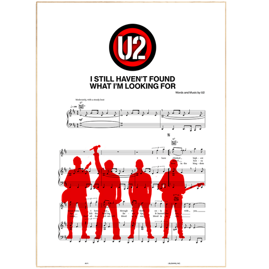 u2 - I STILL HAVEN’T FOUND WHAT I’M LOOKING FOR Poster - 98typesMusic