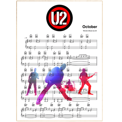 U2 - October Print - 98typesMusic