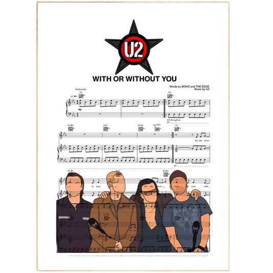 U2 - With Or Without You Poster - 98typesMusic