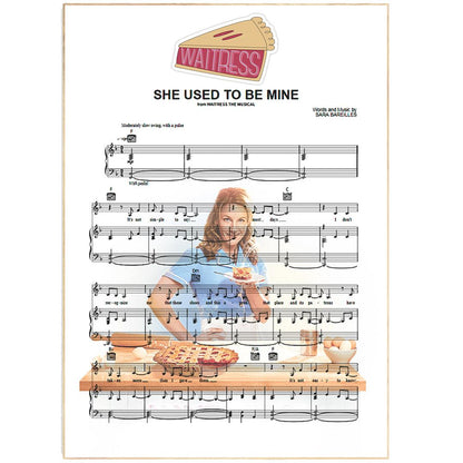 Waitress - She Used To Be Mine Poster - 98typesMusic