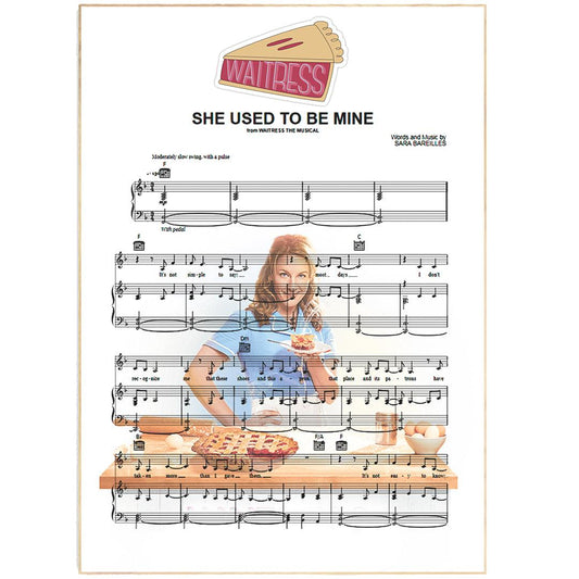 Waitress - She Used To Be Mine Poster - 98typesMusic