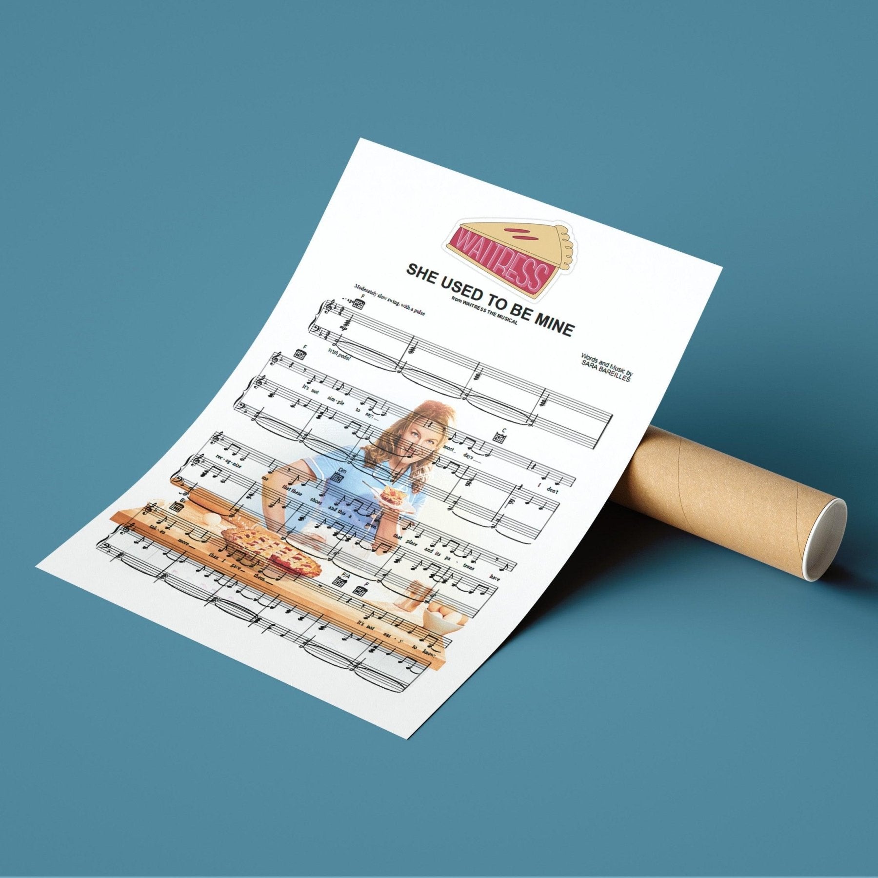 Waitress - She Used To Be Mine Poster - 98typesMusic