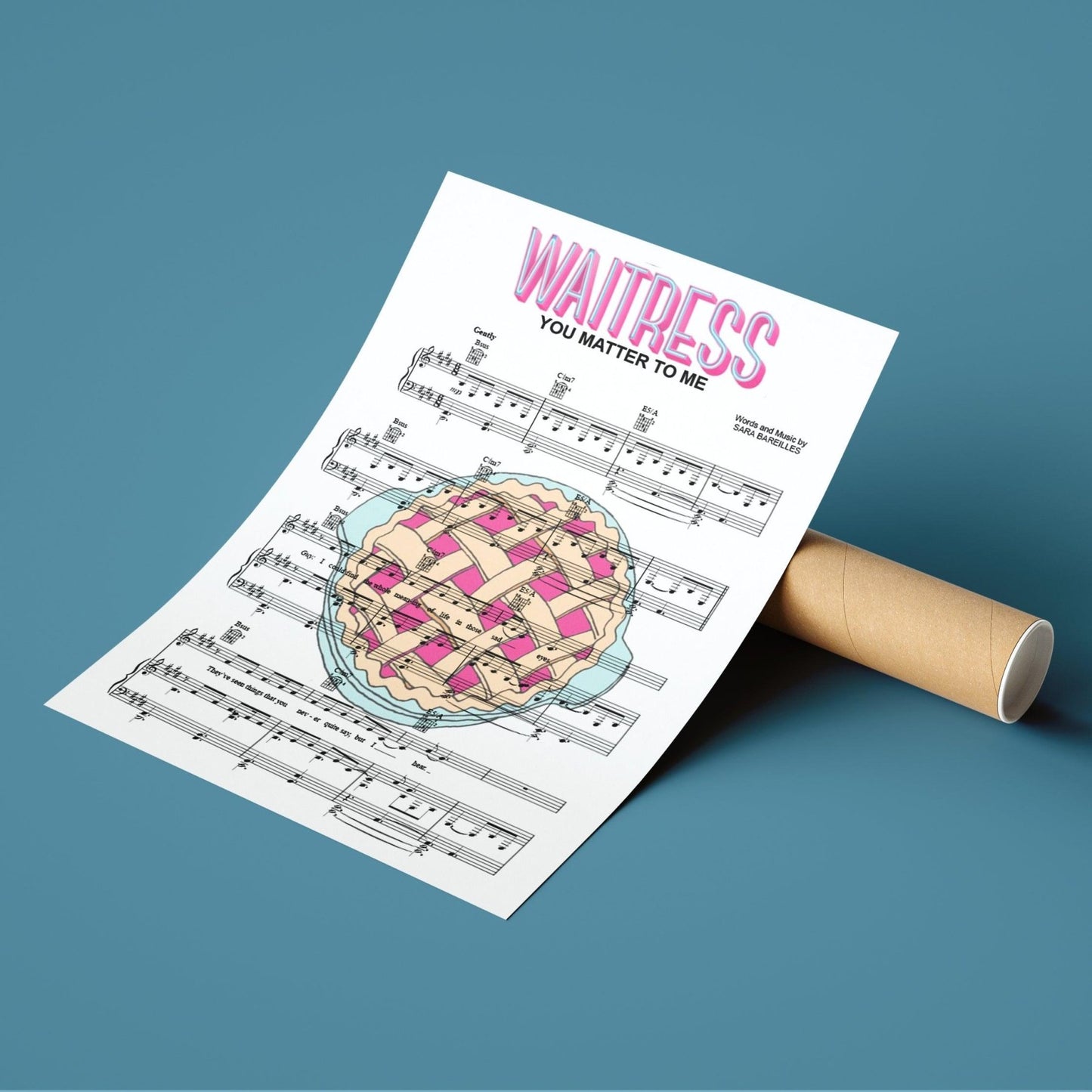 Waitress the Musical - You Matter To Me Poster - 98typesMusic