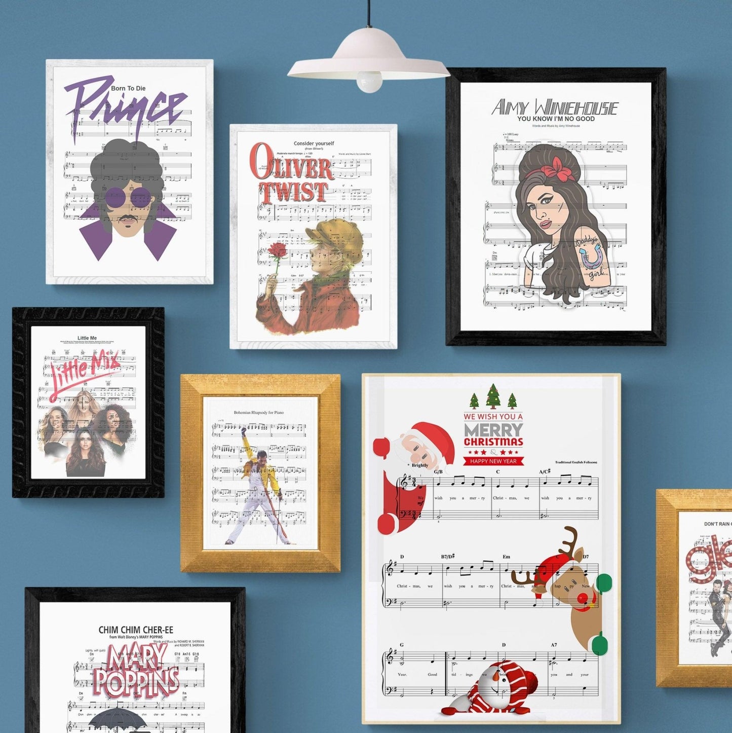 We wish you a merry Christmas Song Lyric Print - 98typesMusic