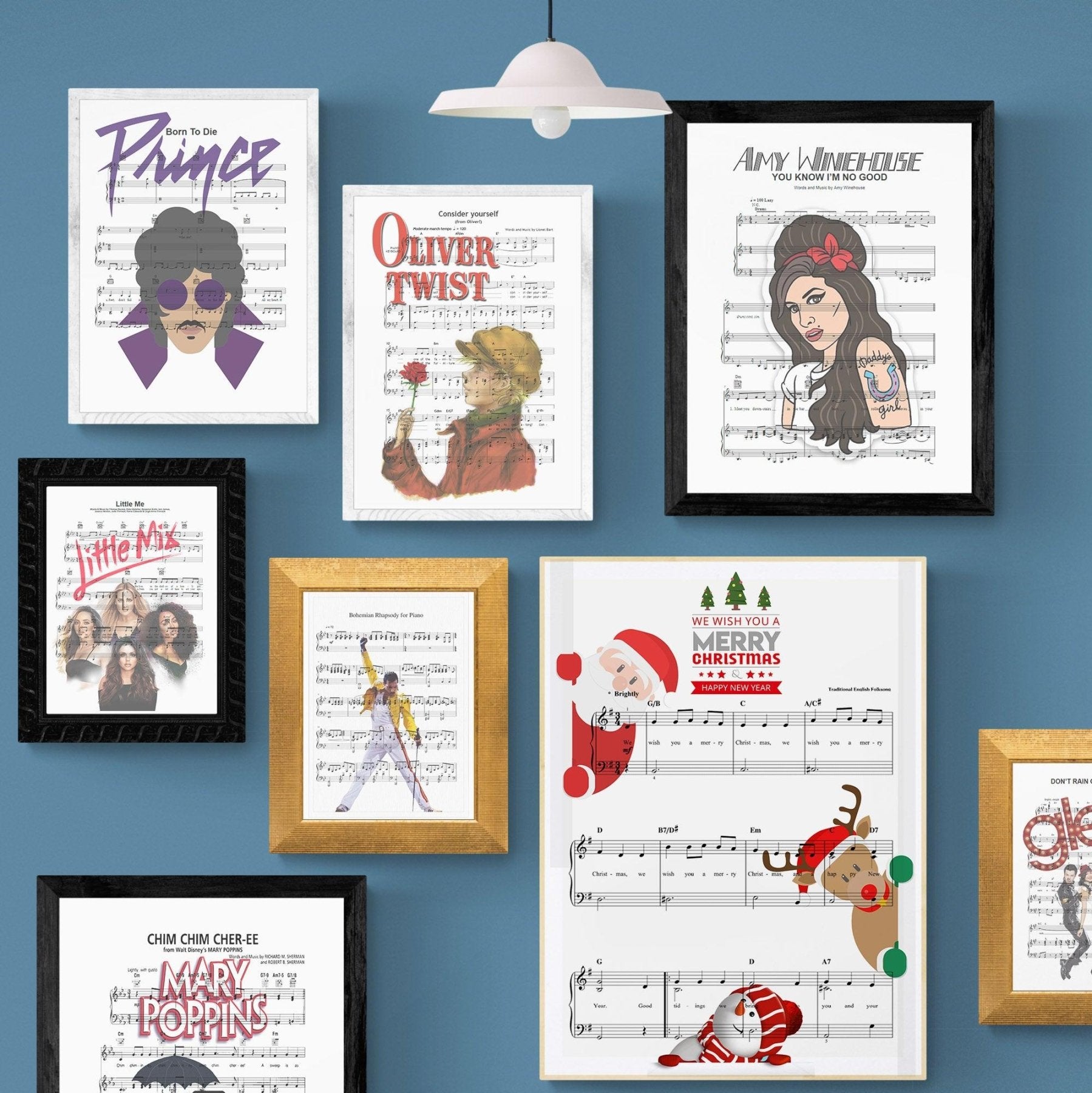 We wish you a merry Christmas Song Lyric Print - 98typesMusic