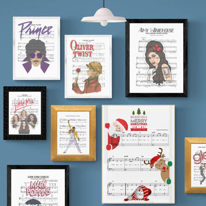 We wish you a merry Christmas Song Lyric Print - 98typesMusic