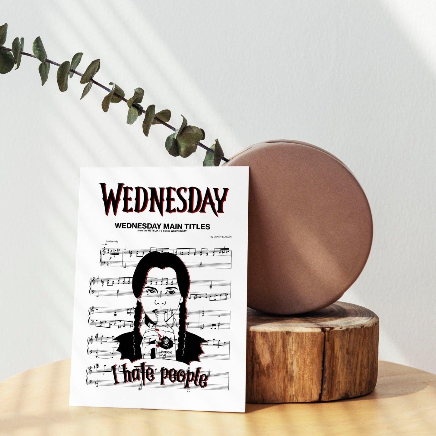Wednesday Serie 2022 - Main Theme Poster - 98typesMusic
