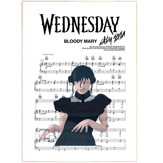 Wenesday Dance - BLOODY MARY Poster - 98typesMusic