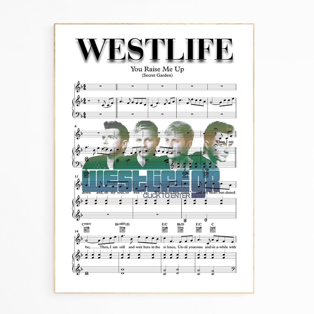 Westlife • You Raise Me Up Print - 98typesMusic