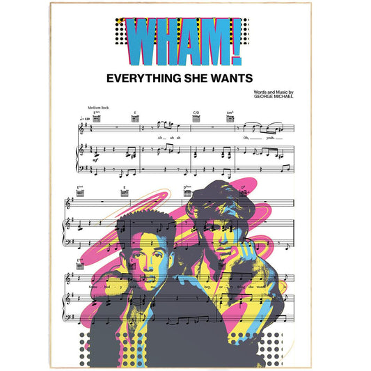 Wham! - Everything She Wants Poster - 98typesMusic